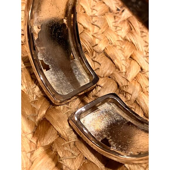 Geneva Silver Cuff Watch Women's Celtic Analog *New Battery* Dressy Bracelet - Picture 7 of 10